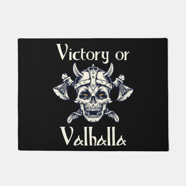 Victory or Valhalla - Skull Doormat (Front)
