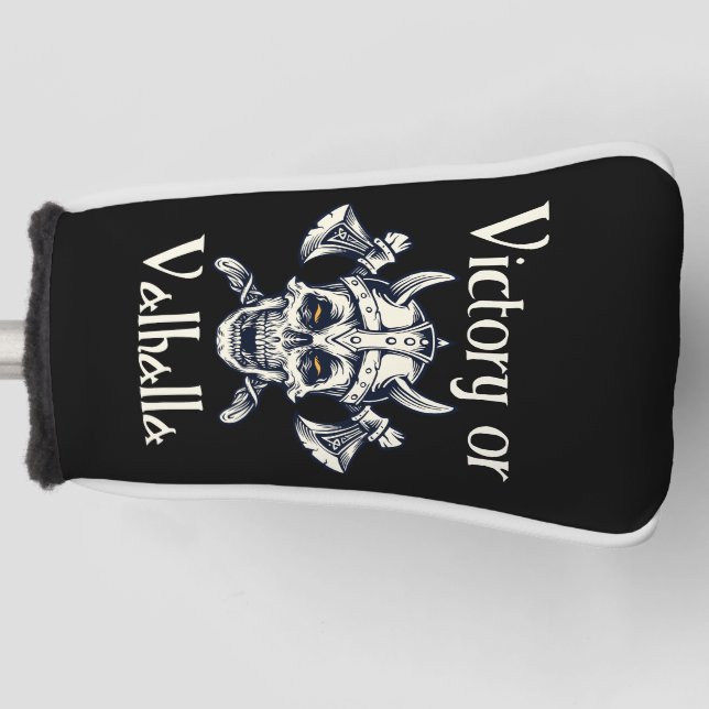 Victory or Valhalla - Skull  Golf Head Cover (Front)