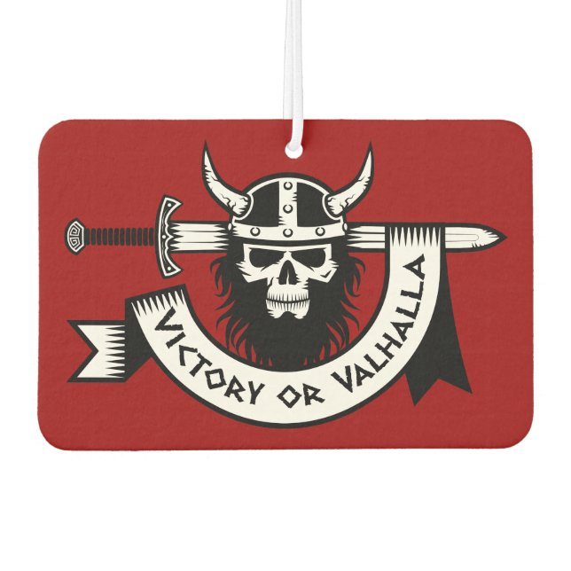 Victory or Valhalla Viking Car Air Freshener (Front)