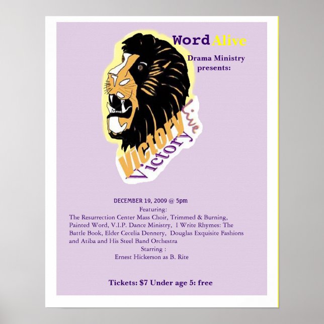 Victory Poster,                                ... Poster (Front)