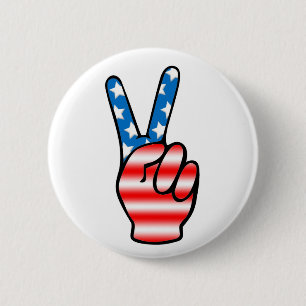 Victory (Red, White & Blue) Button