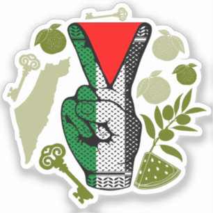 Victory Sign Hand Resistance Red Triangle Symbol