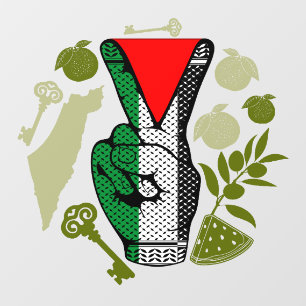 Victory Sign Hand Resistance Red Triangle Symbol