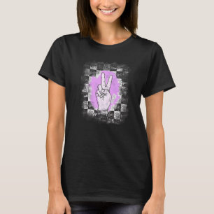 Victory sign peace symbol Treehugger Hippie Goa An T-Shirt