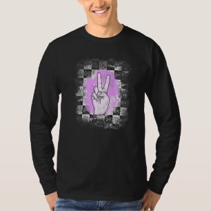 Victory sign peace symbol Treehugger Hippie Goa An T-Shirt