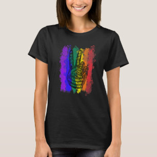 Victory sign peace symbol Treehugger Hippie Goa An T-Shirt