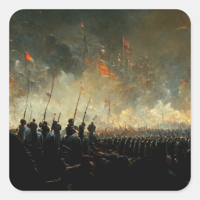 Victory Square Sticker (Front)