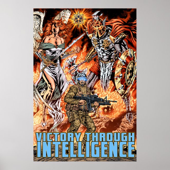 Victory Through Intelligence by Al Rio Poster (Front)