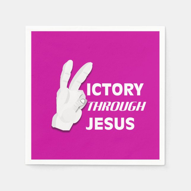 Victory through Jesus II Napkin (Front)
