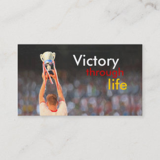 Victory through life business card