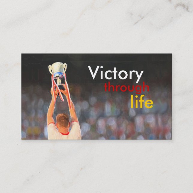 Victory through life business card (Front)