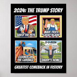 Victory Trump 2024 Greatest Comebyck Inauguration Poster