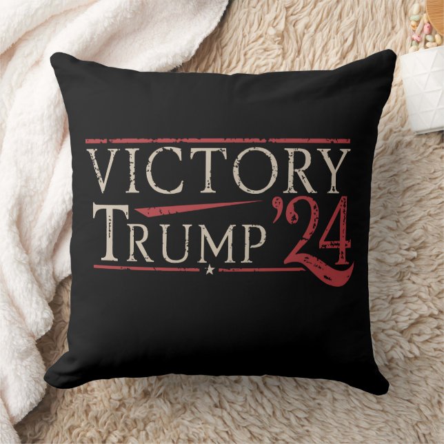 Victory Trump 24 Republican President 47 USA Cushion (Blanket)
