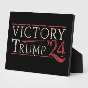 Victory Trump 24 Republican President 47 USA Plaque