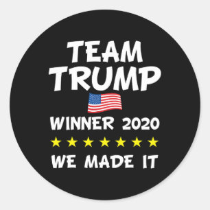Victory Trump President Election Celebration Classic Round Sticker