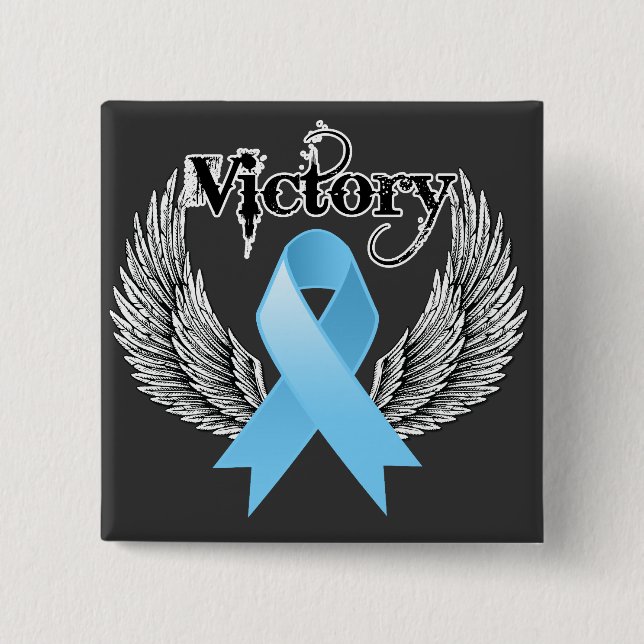 Victory Wings - Prostate Cancer 15 Cm Square Badge (Front)