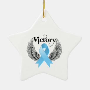 Victory Wings - Prostate Cancer Ceramic Tree Decoration