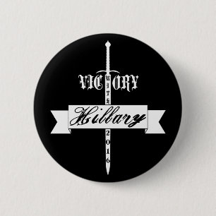 Victory with Hillary - 2016 6 Cm Round Badge