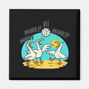 Vida Vibe Volleyball Funny Beach Seagulls Magnet