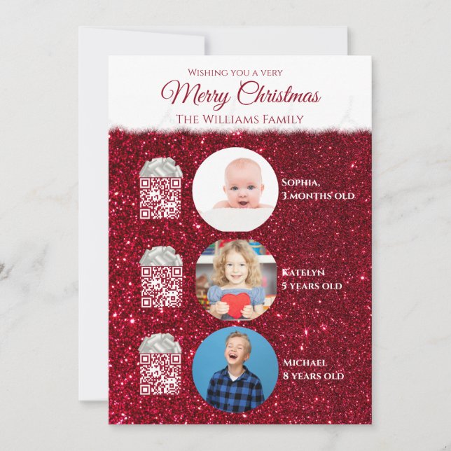 Video and Photo Christmas Greeting Card- Invitation (Front)