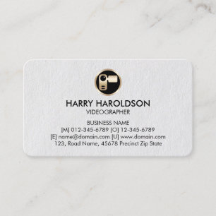 Video Camera Icon Videographer Business Card