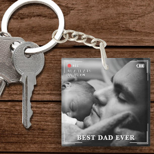 Video Camera Photo Best Dad Ever Key Ring