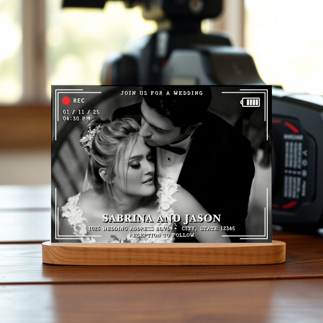 Video Camera Photo Wedding Invitation (Creator Uploaded)