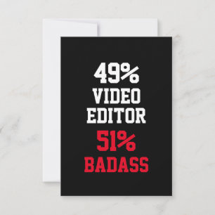 Video Editor Badass Card