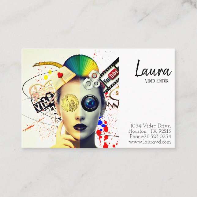 Video Editor Business Card (Front)