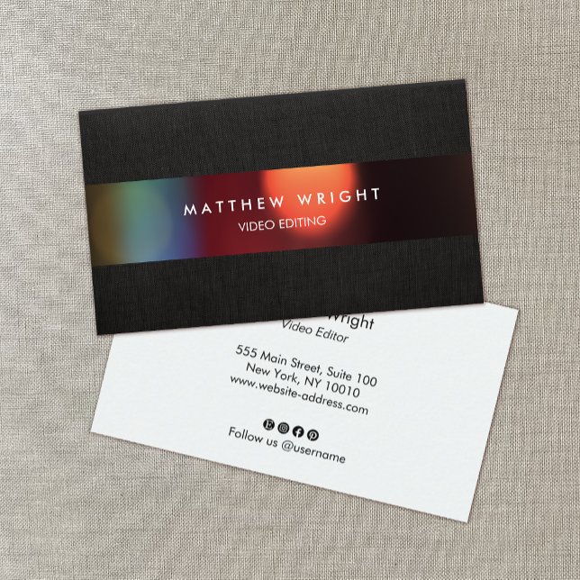 Video Editor Cinematography Film Business Card (Creator Uploaded)