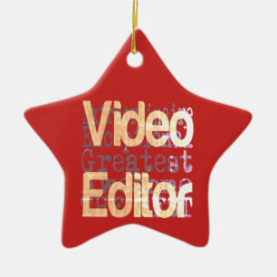 Video Editor Extraordinaire Ceramic Tree Decoration
