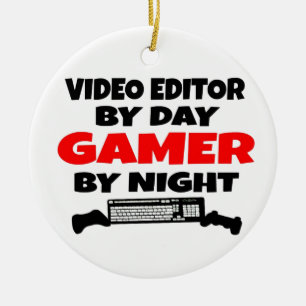 Video Editor Gamer Ceramic Tree Decoration