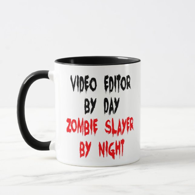 Video Editor Zombie Joke Mug (Left)