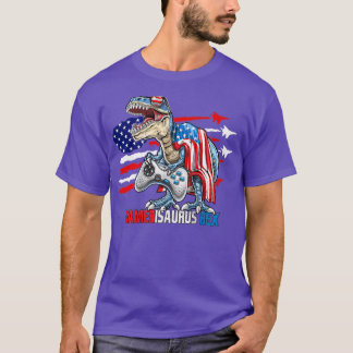 Video Game 4th Of July T Re Dinosaur Amerisaurus R T-Shirt
