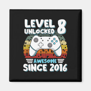 Video Game 8th Birthday Boys Girls Kids 8 Years Ol Magnet