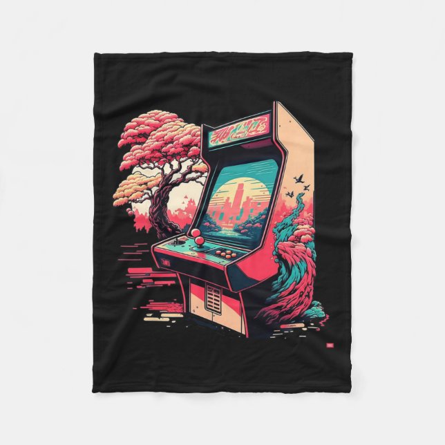 Video Game Arcade 1  Fleece Blanket (Front)