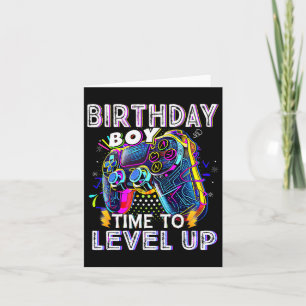 Video Game Birthday Boy Time To Level Up Video Gam Card