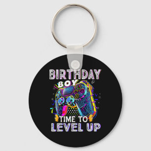 Video Game Birthday Boy Time To Level Up Video Gam Key Ring