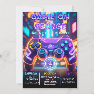 Video Game Birthday Invitation