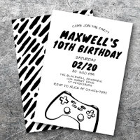 Video Game Birthday Invitation