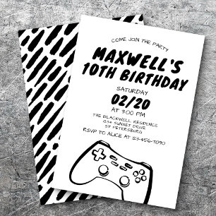 Video Game Birthday Invitation