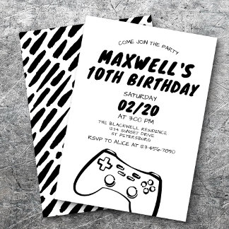 Video Game Birthday Invitation