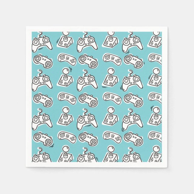 Video Game Birthday Napkin (Front)