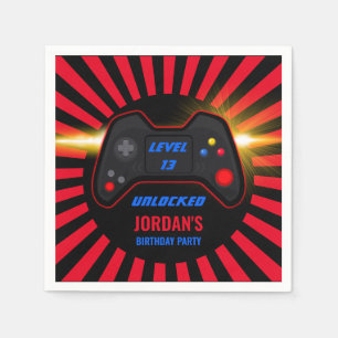 Video Game Birthday Napkin