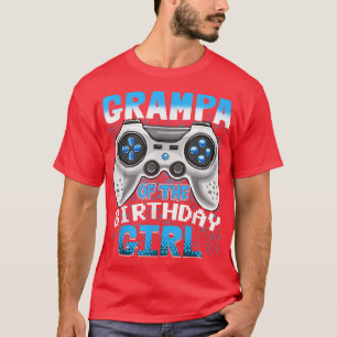 Video Game Birthday Party Grampa Of The Bday Girl T-Shirt