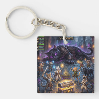 Video Game Boss Fight Cats Guild Downs Boss Key Ring