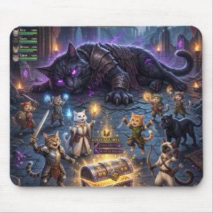 Video Game Boss Fight Cats Guild Downs Boss Mouse Mat