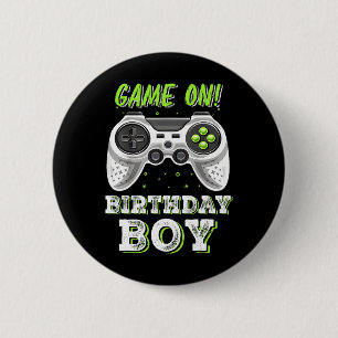 Video Game Boy Birthday Party Decorations Time To  6 Cm Round Badge