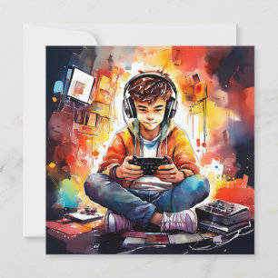 Video Game Boy's Birthday Party Invitation