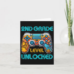 Video Game Boys Kids 2nd Grade Level Unlocked Ck T Card
